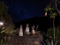 Entrance of the mummy museum in Leymebamba at night - Peru Royalty Free Stock Photo