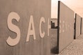 Entrance museum of Sachsenhausen nazi camp Royalty Free Stock Photo