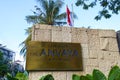 Name Sign of the Avanya Beach Resort in Tuban, Kuta, Bali, Indonesia Royalty Free Stock Photo