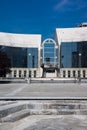 Entrance of New Slovak National Theater in Bratislava Royalty Free Stock Photo