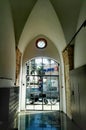 Entrance from within an old house.