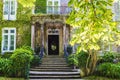 Entrance of an old mansion with garden Royalty Free Stock Photo