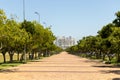 Entrance or path to Green Point Park in Cape Town Royalty Free Stock Photo