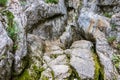 Entrance Path to the Source of SoÃÂa River, Main Pond Cave in Julian Alps. Bovec, Gorizia, Slovenia, Europe