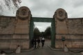 The entrance of Pere-lachaise cemetery, Paris,