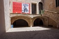 Entrance of the Picasso Museum in Barcelona, Spain. Exposition, historical Royalty Free Stock Photo