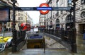 Entrance of Piccadilly Circus Station in London