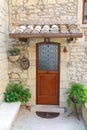 Entrance of picturesque Italian house Royalty Free Stock Photo