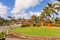 Entrance of the Polynesian Cultural Center in Laie, Oahu, Hawaii