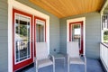 Entrance porch with chairs Royalty Free Stock Photo