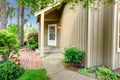 Entrance porch with french door Royalty Free Stock Photo