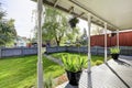 Entrance porch and front yard view Royalty Free Stock Photo