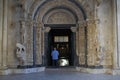 Entrance portal of Cathedral of st. Lovre, Trogir, Dalmatia, Croatia Royalty Free Stock Photo