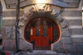 Entrance portal and door to a northern art nouveau building