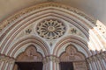 The entrance portal of Papal Basilica of St. Francis of Assisi Royalty Free Stock Photo