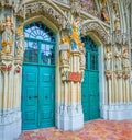 The entrance portal to Bern Minster, called the Last Judgment, Bern, Switzerland