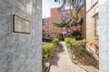 entrance portal to the residential apartment building