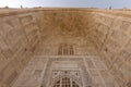 Entrance portico marble ceiling to Taj Mahal