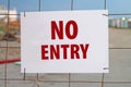 Entrance is prohibited sign. In English language. Royalty Free Stock Photo