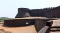 Entrance and Protection Wall of Mirjan Fort, fort was first built by Nawayath Sultanates early 1200, Uttara Kannada, Karnataka Royalty Free Stock Photo