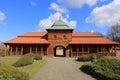 Entrance of the restored Bohdan Khmelnytskyi residence in Cyhyrun town