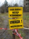 Entrance restricted. Military ghost town area in Poland