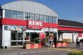 Entrance of a REWE supermarket
