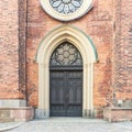 Entrance of Riddarholmen Church, Riddarholmshamnen island, old city, Gamla stan, Stockholm, Sweden Royalty Free Stock Photo