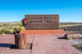 An entrance road going in Petrified Forest NP, Arizona Royalty Free Stock Photo