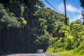 An entrance road going to Hana, Hawaii
