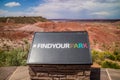 An entrance road going to Petrified Forest National Park Royalty Free Stock Photo