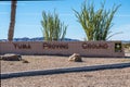 An entrance road going in Yuma, Arizona