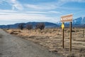 Entrance sign for Manzanar concentration camp California Royalty Free Stock Photo