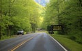 Entrance road to Great Smoky Mountains NP Royalty Free Stock Photo