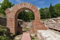 Entrance of roman bath in ancient Diocletianopolis, town of Hisarya, Bulgaria