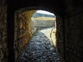 The entrance of Rozafa Castle. Royalty Free Stock Photo