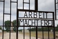 Entrance of Sachsenhausen-Oranienburg Nazi concentration camp. Royalty Free Stock Photo