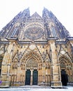 The entrance of the saint vitus cathedral in prague castle Royalty Free Stock Photo