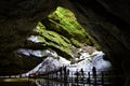 Entrance of Scarisoara cave, Apuseni Mountains, Romania Royalty Free Stock Photo