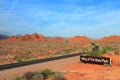 Entrance Sign of Valley of Fire State Park, Nevada, USA