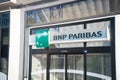 Entrance sign of bank bnp paribas in paris, france Royalty Free Stock Photo