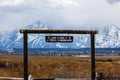 Entrance sign for the Bar Flying U ranch that belonged to J. Pierce Cunningham