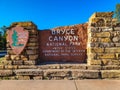 Entrance Sign Bryce Canyon National Park Royalty Free Stock Photo