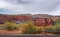 Entrance sign of Capitol Reef National park, Utah Royalty Free Stock Photo