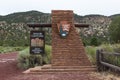 Entrance sign Kolob Canyons at Zion National Park Royalty Free Stock Photo