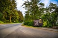 Entrance sign of Redwood National and State Parks in California, USA Royalty Free Stock Photo