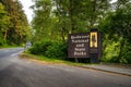 Entrance sign of Redwood National and State Parks in California, USA Royalty Free Stock Photo