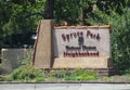 Entrance sign for Spruce Park National Historic Neighborhood near the University of New Mexico Royalty Free Stock Photo