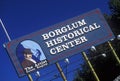 Entrance sign to Borglum Historical Center, Keystone, SD Royalty Free Stock Photo