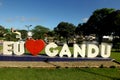 entrance sign to the city of gandu